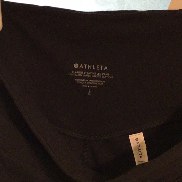 Athleta Elation Straight Leg Pants—Black Certified B Corp Quick Dry, Compression - Picture 4 of 8